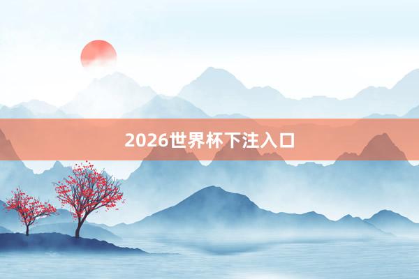2026世界杯下注入口